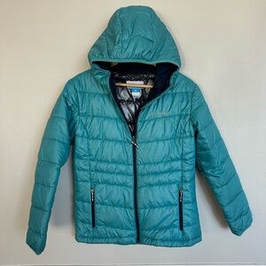 Columbia Kids Teal Hooded Puffer Jacket
